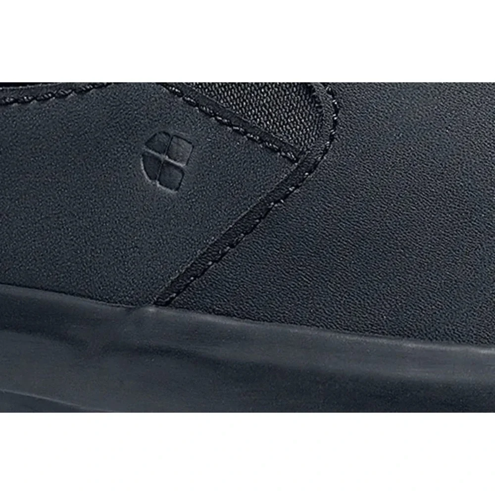 Shoes For Crews Ollie II Black Leather Slip On SR Work Shoes 34257 M-5 W-6.5 NEW
